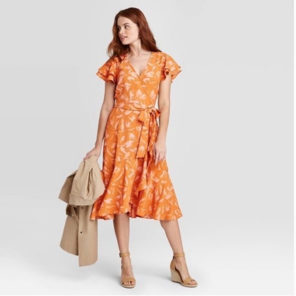 BEAUTIFUL LIKE NEW Coral Tropical Dress